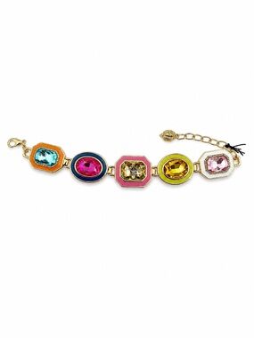 Kurt Geiger Gold-Tone Bracelet with Pink and Lime Accents